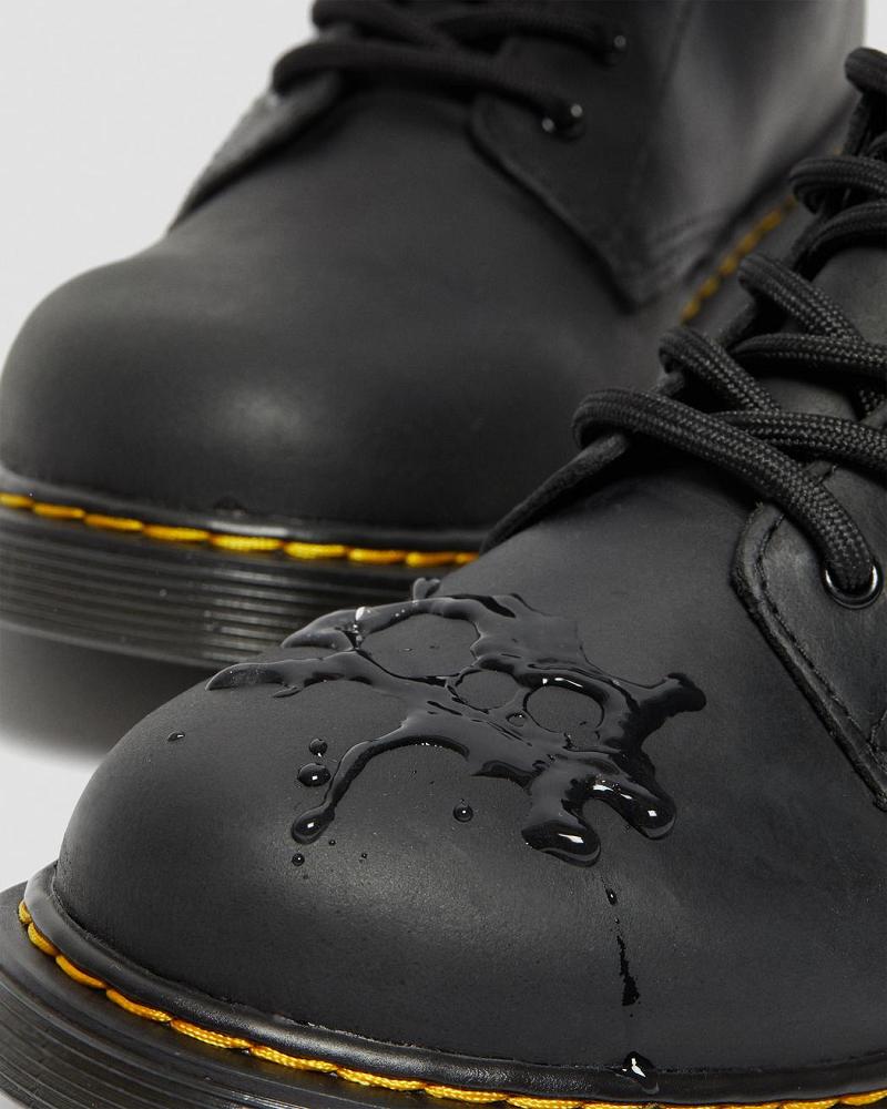 Dr Martens Youth 1460 Waterdichte Leren Vrijetijdslaarzen Kinderen Zwart | NL 156DFM